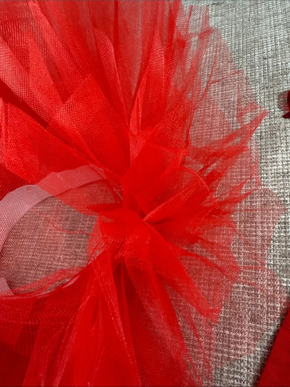 Red Tutu Skirt & Knee-High Socks Set with glasses woman’s small rave party